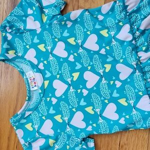 DotDotSmile Teal Green Hedgehog Maxi Dress Size 7